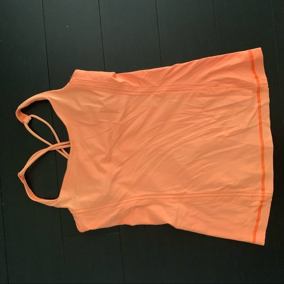 Orange Lululemon Workout Tank - Picture 7 of 8
